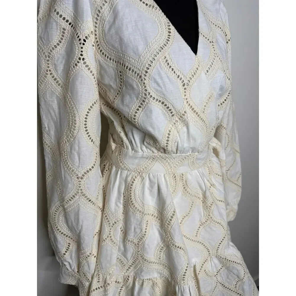 NWT Sézane Faith Lace Dress Ecru Romantic Boho FR 38/US 6 - Picture 3 of 7